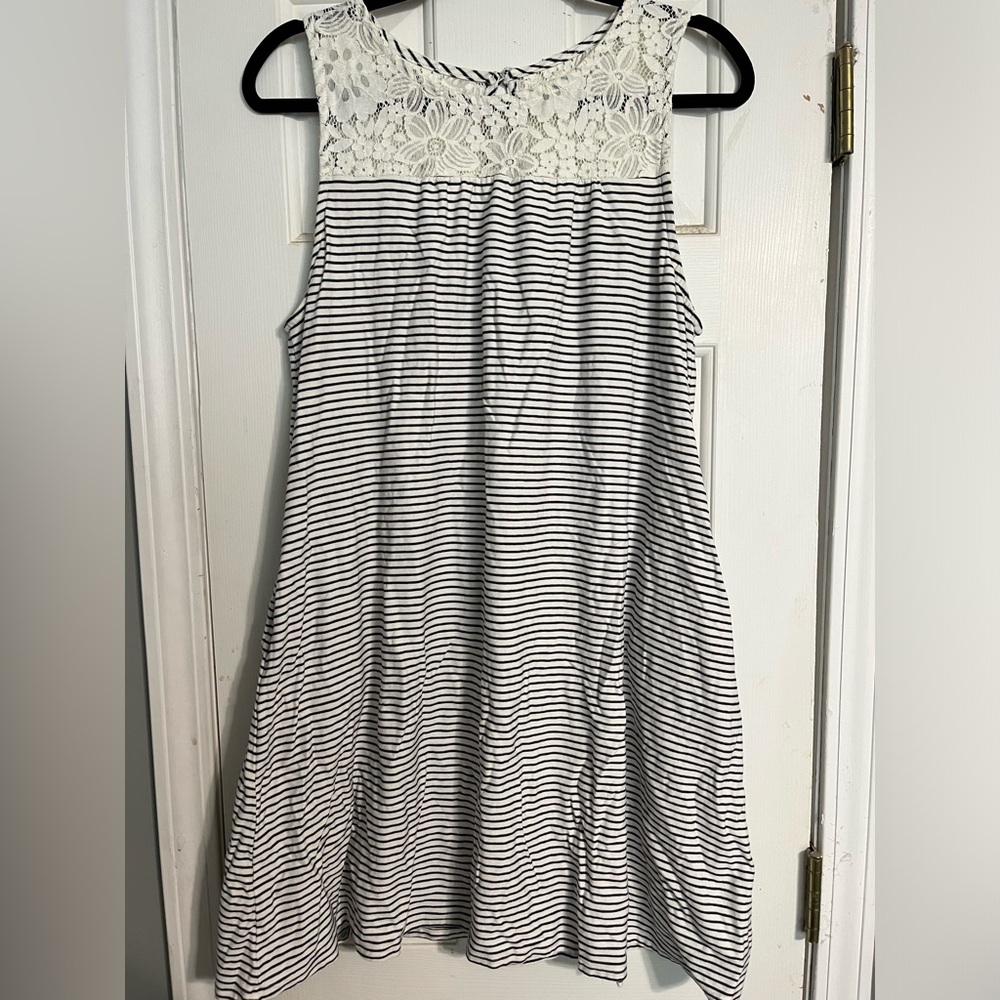 Large Merona Black and White Stripe Dress